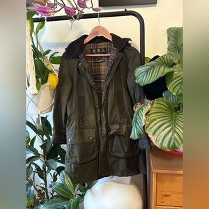 Barbour waxed winter jacket with quilted lining